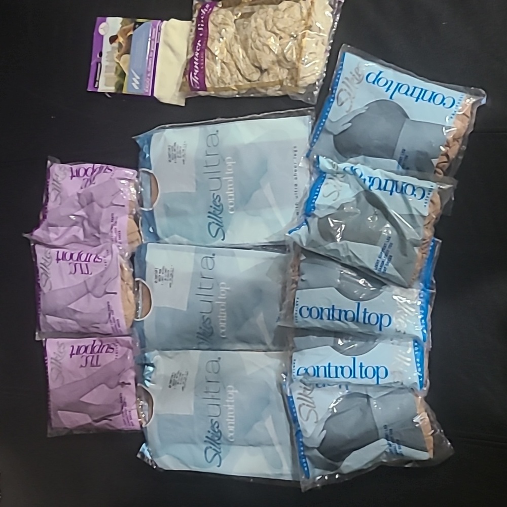 NWT lot of 11 pairs of pantyhose and 3 pairs of trouser socks